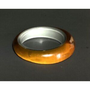 Vintage 1980s Chunky Asymmetrical Apple Juice Lucite Bangle Bracelet